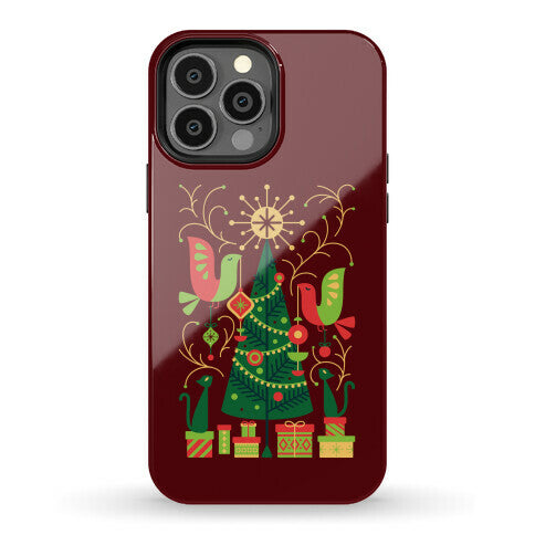 Vintage Christmas Tree Decorating Phone Case